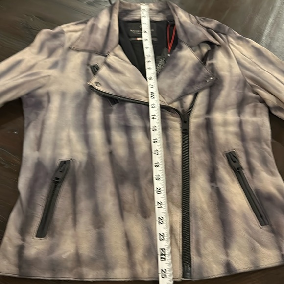 NWT Maison Scotch Tie-Dye leather jacket Euro size 2 - Picture 15 of 16